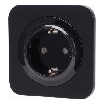 Aigostar - Οικιακή πρίζα με πλαίσιο SCHUKO 250V/16A, μαύρη