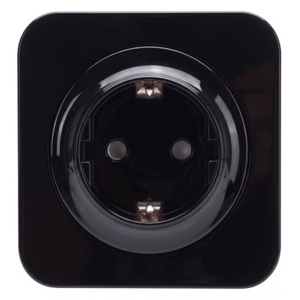 Aigostar - Οικιακή πρίζα με πλαίσιο SCHUKO 250V/16A, μαύρη