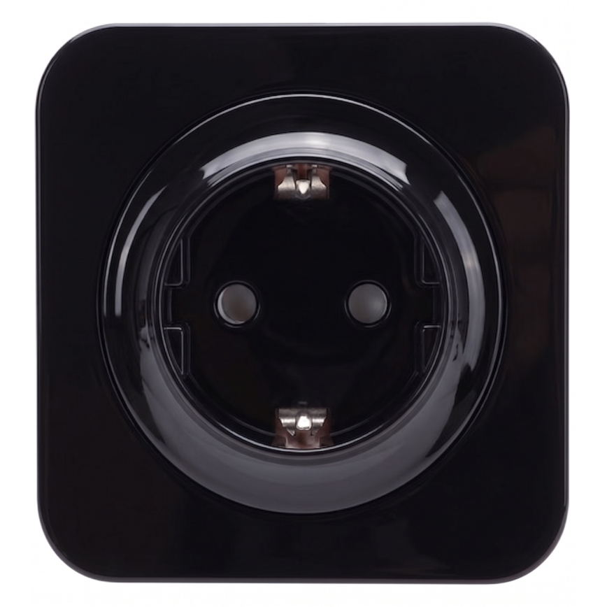 Aigostar - Οικιακή πρίζα με πλαίσιο SCHUKO 250V/16A, μαύρη