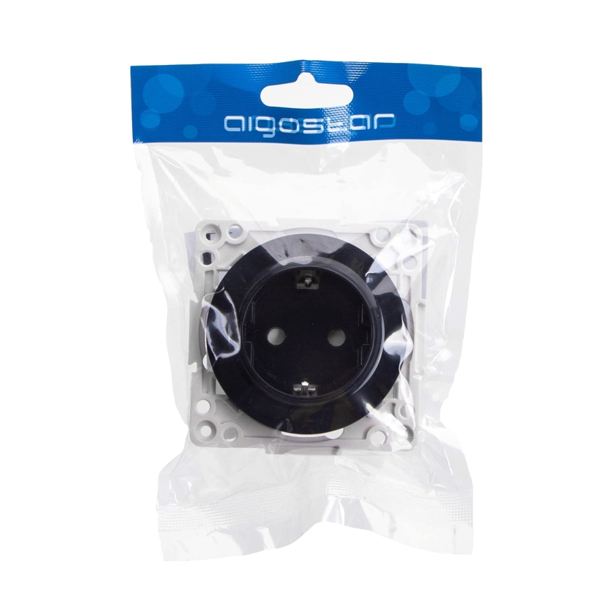 Aigostar - Οικιακή πρίζα χωρίς πλαίσιο SCHUKO 250V/16A μαύρη