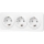 Aigostar - Οικιακή επιτοίχια πρίζα με πλαίσιο, 3x SCHUKO, 250V/16A, λευκή