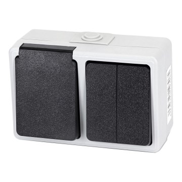 Aigostar - Οικιακός διακόπτης AC με πρίζα 250V/16A IP54