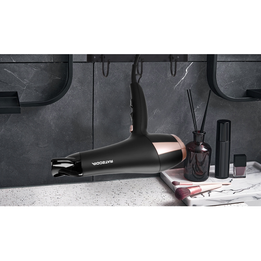 Aigostar - Πιστολάκι μαλλιών 2400W/230V μαύρο