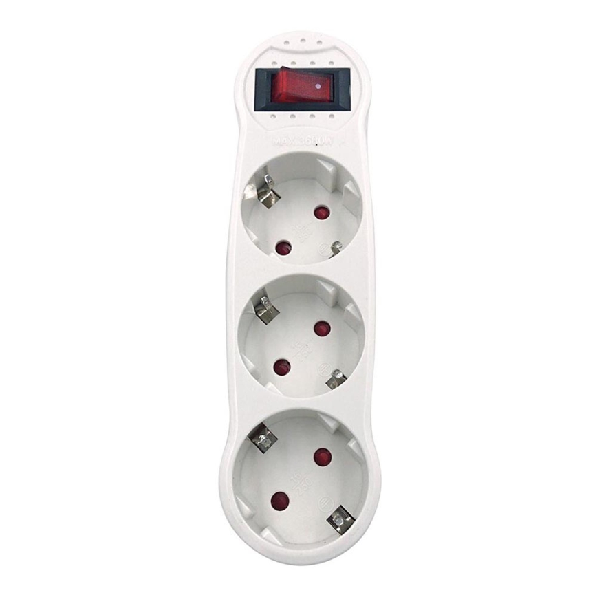 Aigostar - Πολύπριζο με διακόπτη 3x16A/230V
