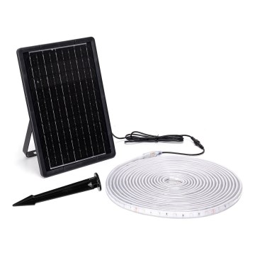 Aigostar - Ρυθμιζόμενη LED RGB ηλιακή λωρίδα LED/10W/3,2V 10 μ. IP65 8000 mAh + τηλεχειριστήριο