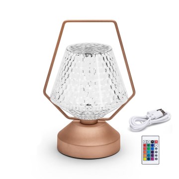 Aigostar - Ρυθμιζόμενο LED RGB Φορτιζόμενο Επιτραπέζιο Φωτιστικό LED/1W/5V 1800mAh 20 εκ. + τηλεχειριστήριο