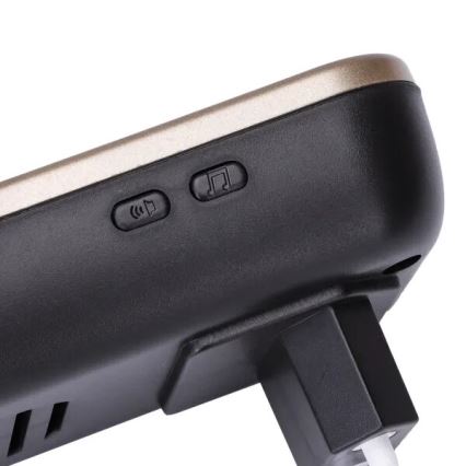 Aigostar - ΣΕΤ 2x Ασύρματα κουδούνια πρίζας 230V IP44 μαύρο/χάλκινο