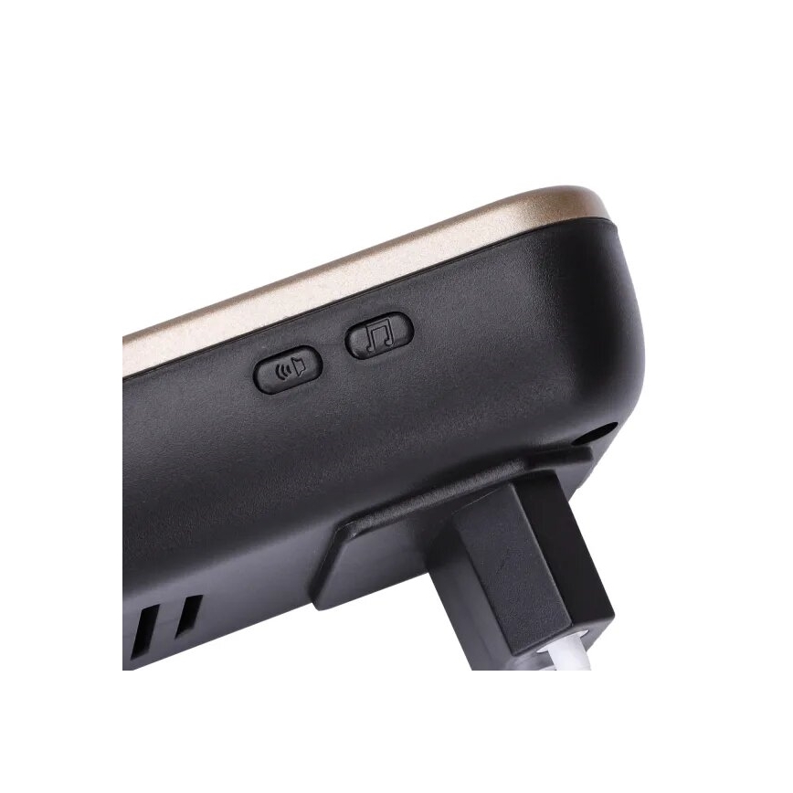 Aigostar - ΣΕΤ 2x Ασύρματα κουδούνια πρίζας 230V IP44 μαύρο/χάλκινο