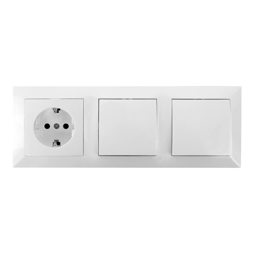 Aigostar - ΣΕΤ 2x Διακόπτης σπιτιού με πρίζα 1x16A/250V SCHUKO