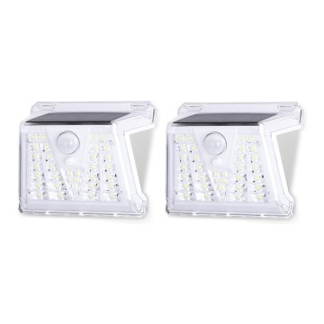 Aigostar - ΣΕΤ 2x Ηλιακό φωτιστικό εξωτερικού χώρου LED με αισθητήρα LED/1,48W/3,7V IP65 1200 mAh