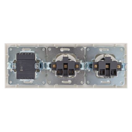 Aigostar - ΣΕΤ 2x Οικιακή πρίζα με διακόπτη 2x16A/250V