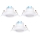 Aigostar - Σετ 3 χωνευτών φωτιστικών οροφής LED/5W/230V 4000K Ø 8,5 εκ. λευκά