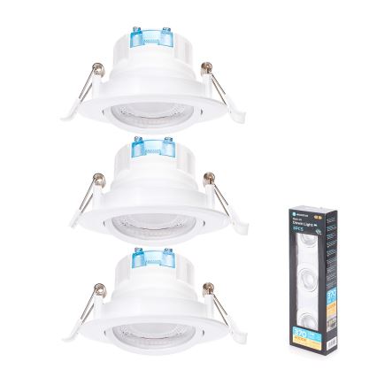 Aigostar - Σετ 3 χωνευτών φωτιστικών οροφής LED/5W/230V 4000K Ø 8,5 εκ. λευκά