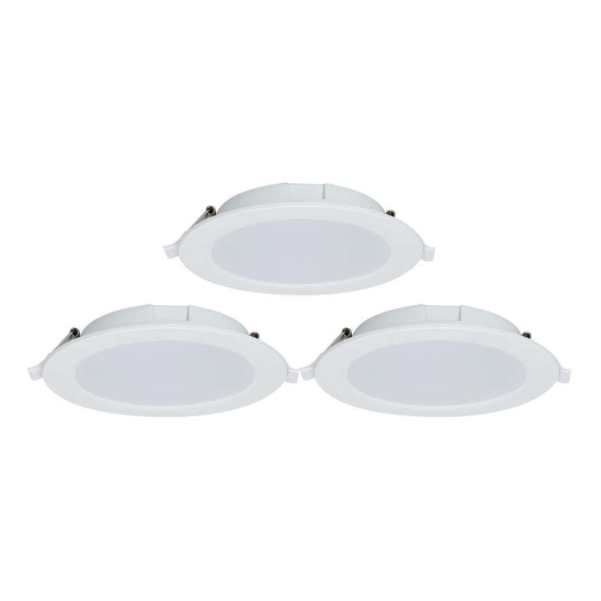 Aigostar - ΣΕΤ 3x LED Dimmable χωνευτό φωτιστικό MESH LED/15W/230V 2700K-6500K διάμετρος 17cm