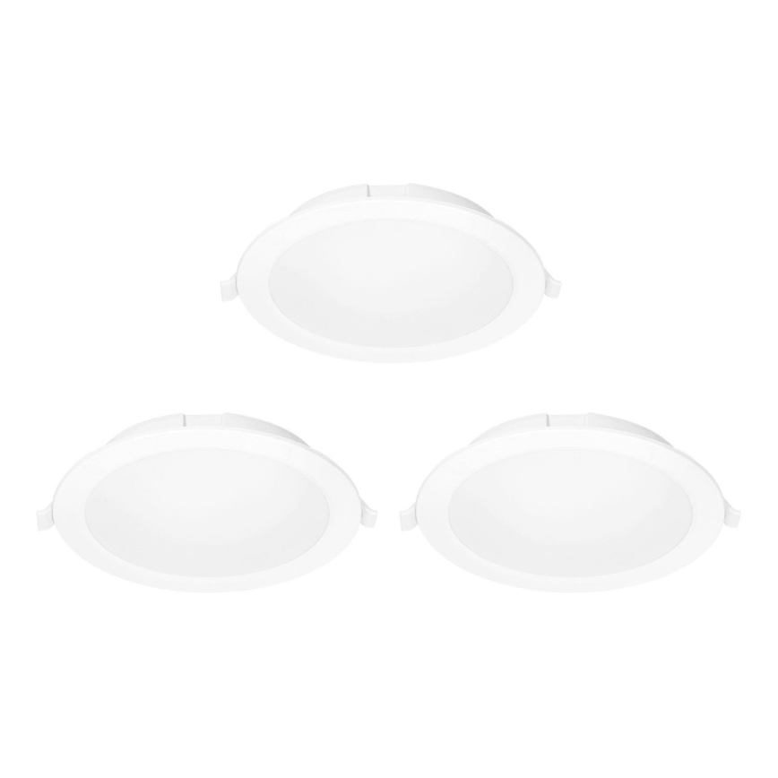 Aigostar - ΣΕΤ 3x LED RGB Χωνευτό φωτιστικό οροφής dimming MESH LED/15W/230V 2700K-6500K διάμετρος 17cm