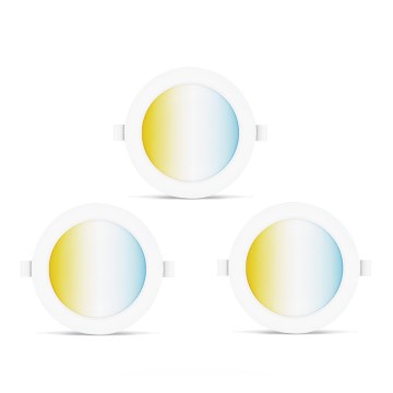 Aigostar - Σετ 3x LED Ρυθμιζόμενα Φωτιστικά Οροφής MESH LED/6W/230V 2700K-6500K διάμ.11,5cm