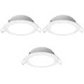 Aigostar - Σετ 3x LED χωνευτά φωτιστικά μπάνιου LED/4,8W/230V IP65 λευκό