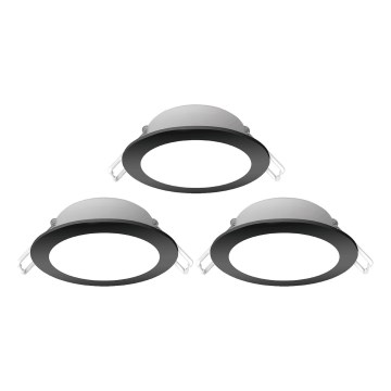 Aigostar - ΣΕΤ 3x Φωτιστικό χωνευτό LED εξωτερικού χώρου LED/4,8W/230V 6500K IP65 μαύρο