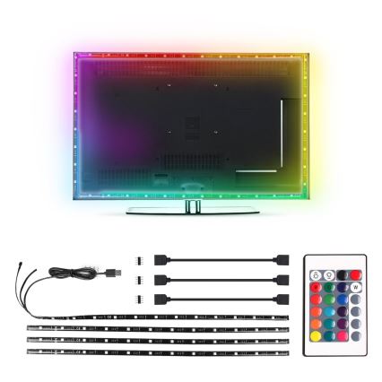 Aigostar - ΣΕΤ 4x LED RGB Dimmable ταινία 0,5m LED/2,5W/5V IP65 + RC