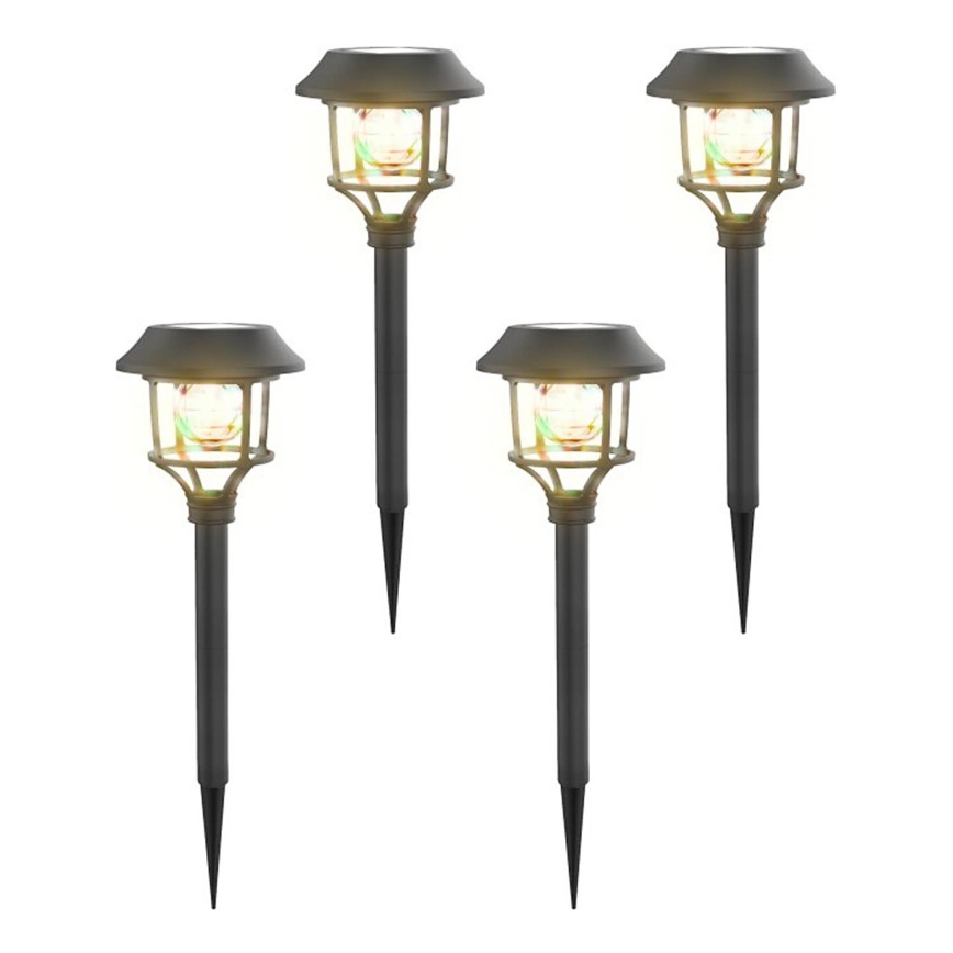 Aigostar - ΣΕΤ 4x Ηλιακή λάμπα LED RGB LED/0,2W/2V IP44