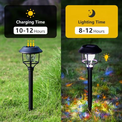 Aigostar - ΣΕΤ 4x Ηλιακή λάμπα LED RGB LED/0,2W/2V IP44