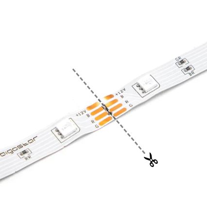 Aigostar - Ταινία LED 2m LED/4,9W/5V 6500K IP65 μαύρο
