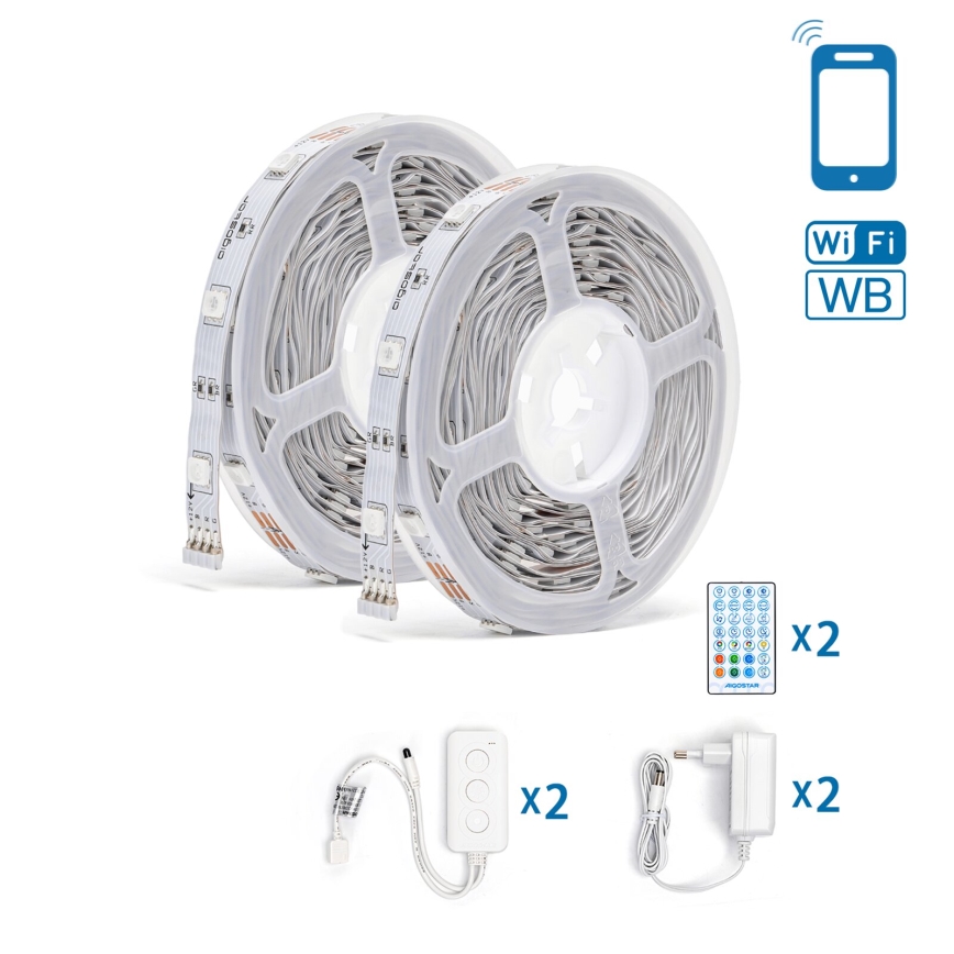 Aigostar - Ταινία LED RGBW Dimmable LED/18W/12V 2x5 m Wi-Fi