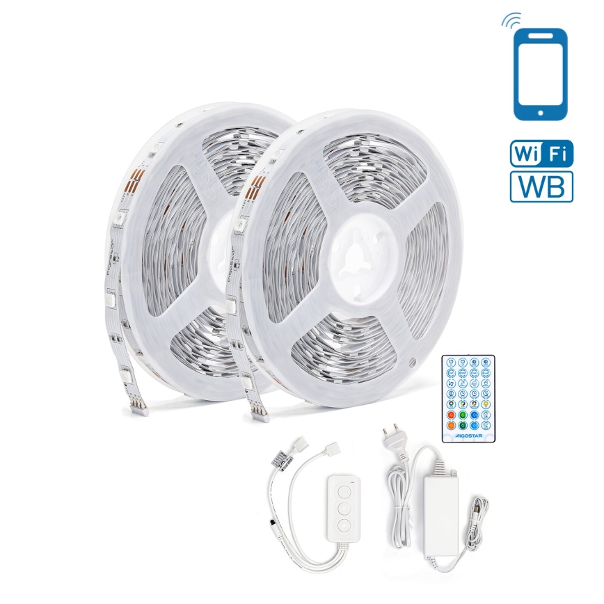 Aigostar - Ταινία LED RGBW Dimmable LED/48W/12V 2x7,5 m Wi-Fi