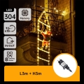 Aigostar - Υπαίθρια χριστουγεννιάτικη διακόσμηση LED 304xLED/8 λειτουργίες 3 m IP44 ζεστό λευκό