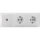 Aigostar - Υποδοχή Ethernet και 2x πρίζες SCHUKO με λευκό πλαίσιο