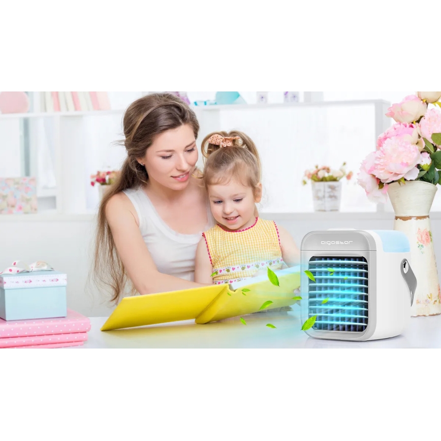Aigostar - Φορητό air cooler 8W/5V λευκό