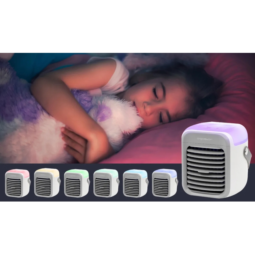 Aigostar - Φορητό air cooler 8W/5V λευκό