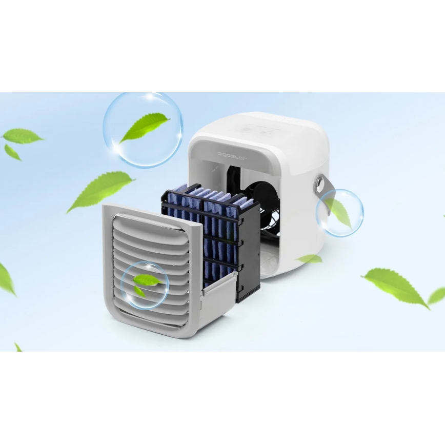 Aigostar - Φορητό air cooler 8W/5V λευκό