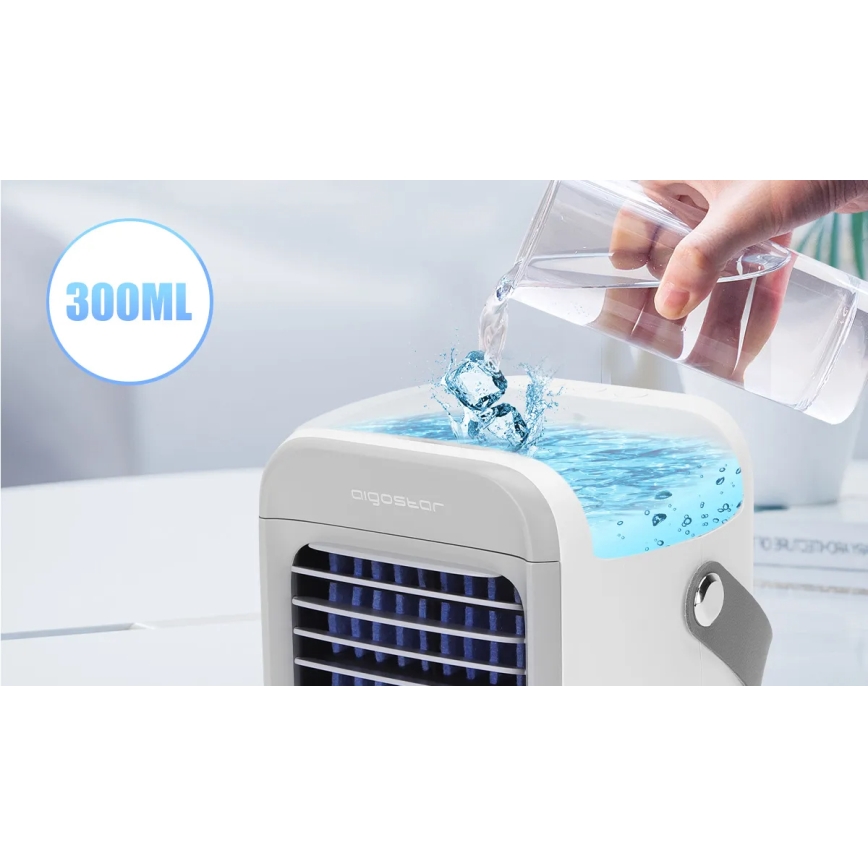 Aigostar - Φορητό air cooler 8W/5V λευκό