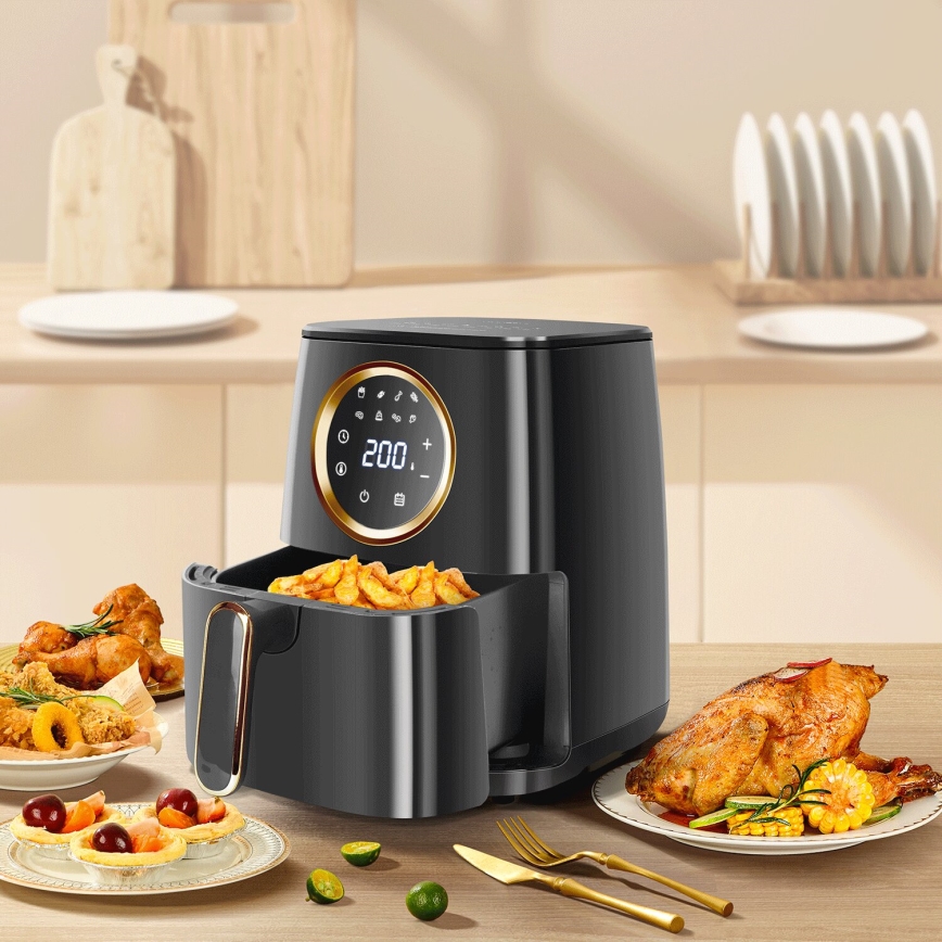 Aigostar - Φριτέζα θερμού αέρα 1400W/230V 4,2l μαύρο