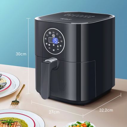 Aigostar - Φριτέζα θερμού αέρα 1500W/230V 3,5l μαύρο