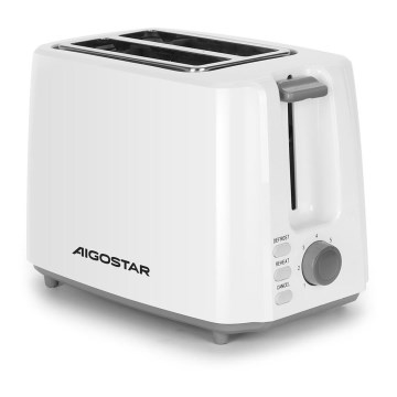 Aigostar - Φρυγανιέρα 2 θέσεων 750W/230V λευκό