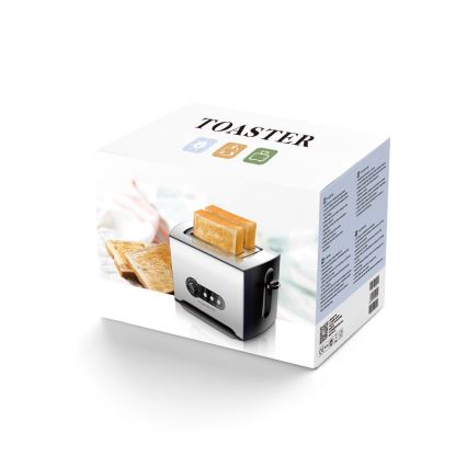 Aigostar - Φρυγανιέρα 2 θέσεων 900W/230V ματ χρώμιο