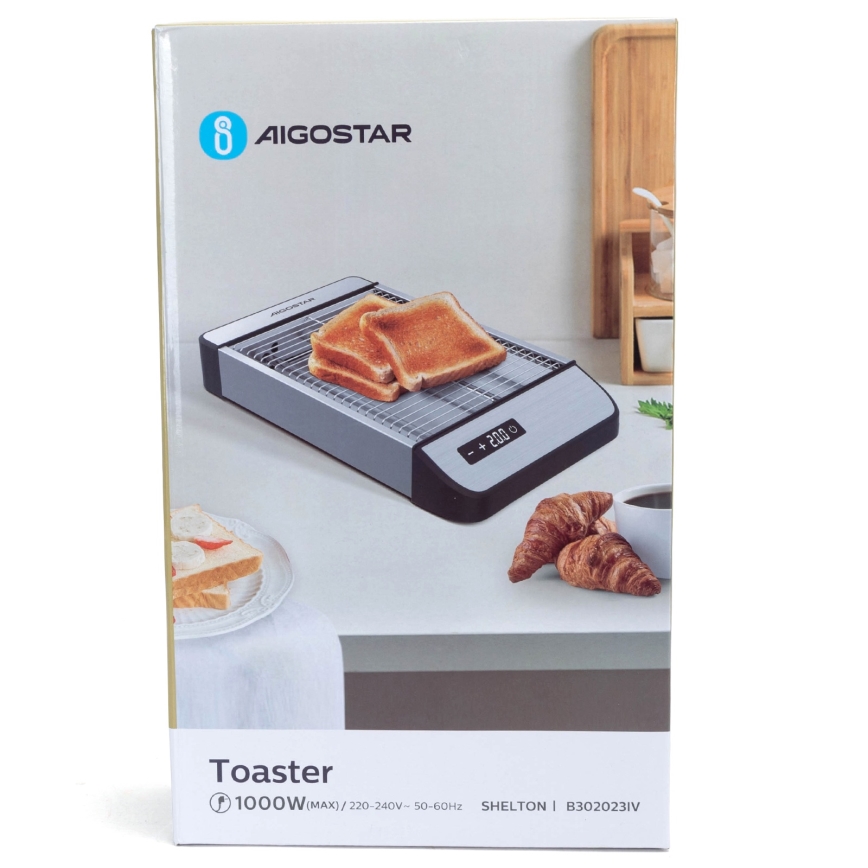 Aigostar - Φρυγανιέρα 840-1000W/230V ματ χρώμιο