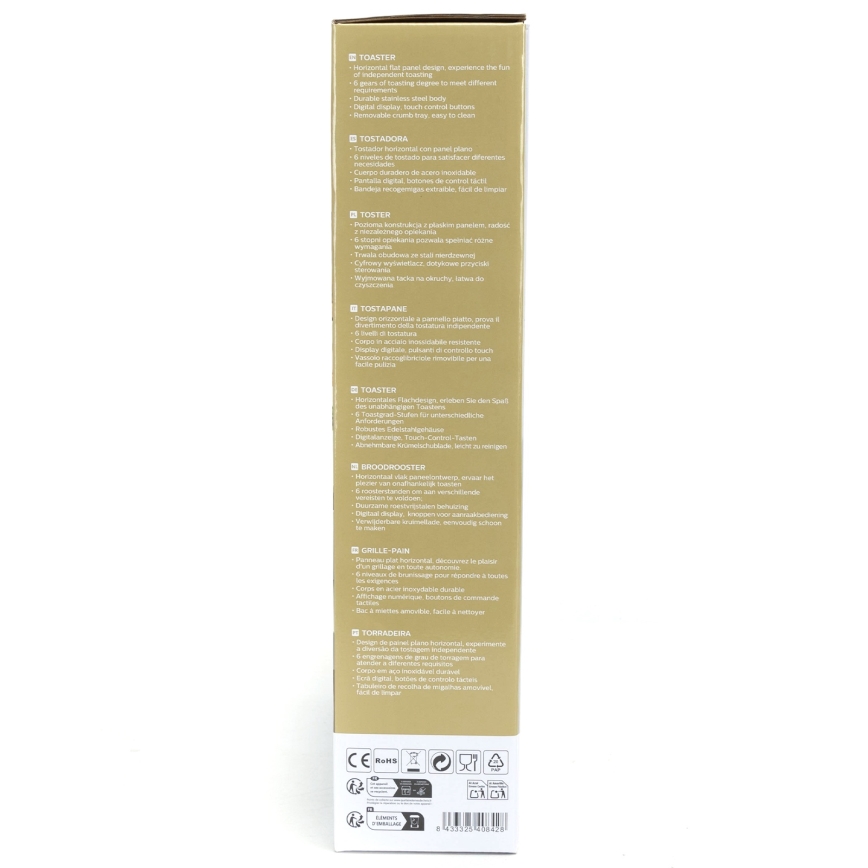 Aigostar - Φρυγανιέρα 840-1000W/230V ματ χρώμιο