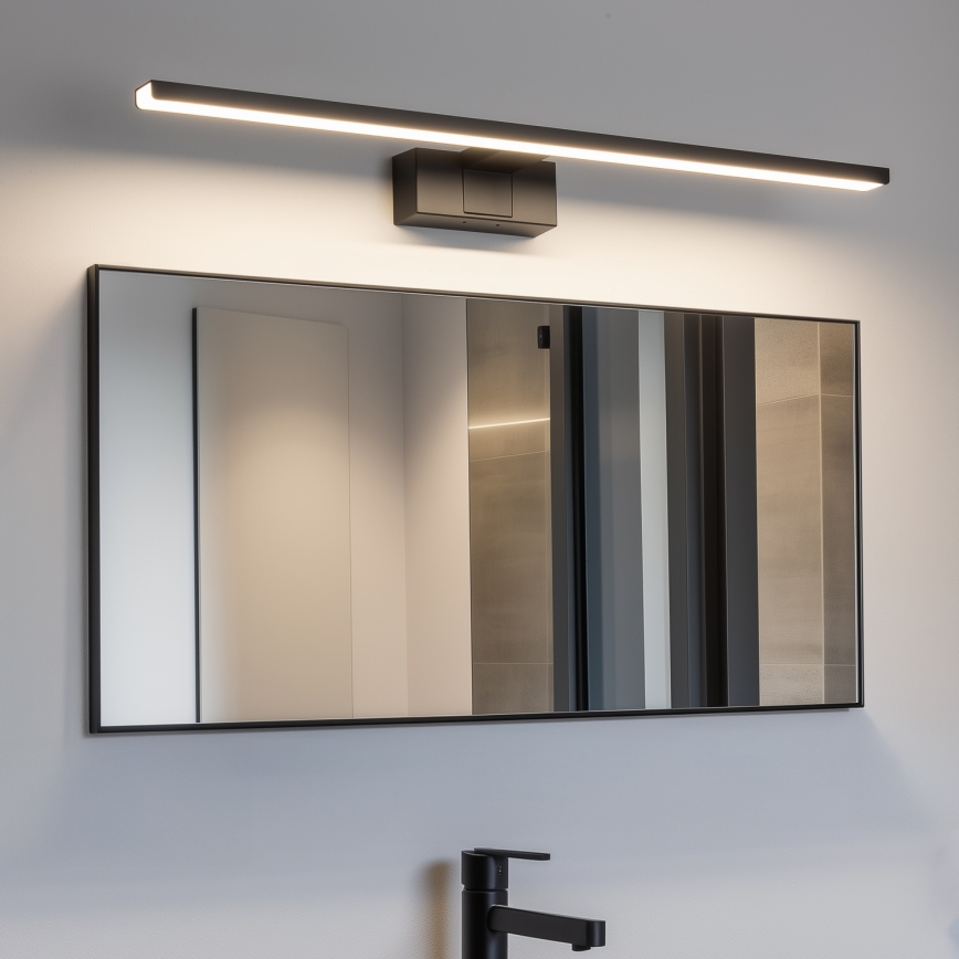 Aigostar - Φωτισμός καθρέφτη μπάνιου LED LED/12W/230V 4000K 60 cm IP44 μαύρο
