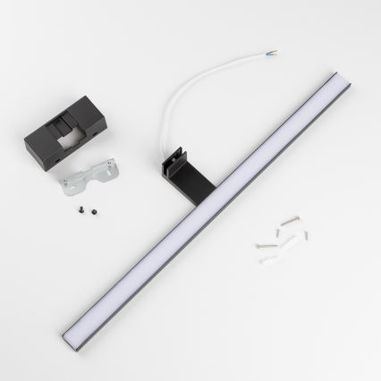 Aigostar - Φωτισμός καθρέφτη μπάνιου LED LED/12W/230V 4000K 60 cm IP44 μαύρο