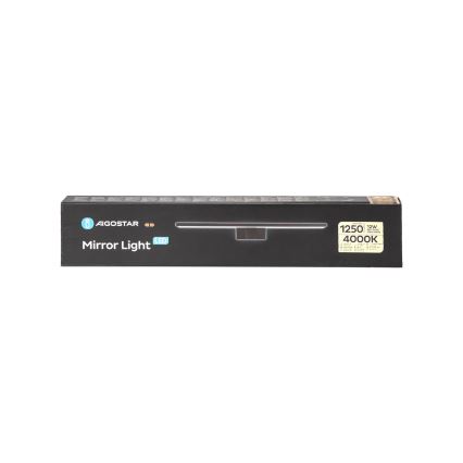 Aigostar - Φωτισμός καθρέφτη μπάνιου LED LED/12W/230V 4000K 60 cm IP44 μαύρο