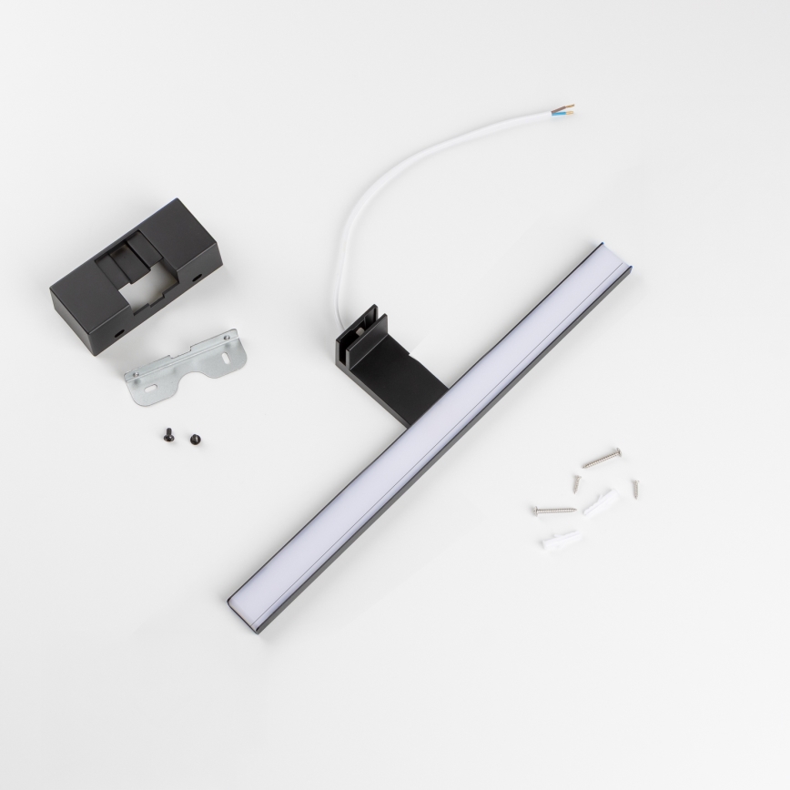 Aigostar - Φωτισμός καθρέφτη μπάνιου LED LED/8W/230V 4000K 40 cm IP44 μαύρο