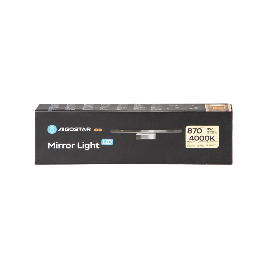 Aigostar - Φωτισμός καθρέφτη μπάνιου LED LED/8W/230V 4000K 40cm IP44