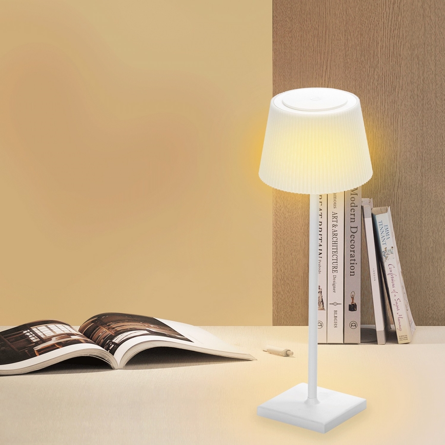 Aigostar - Επιτραπέζιο φωτιστικό LED dimmable εξωτερικού χώρου επαναφορτιζόμενο LED/4W/5V 3600mAh λευκό IP54