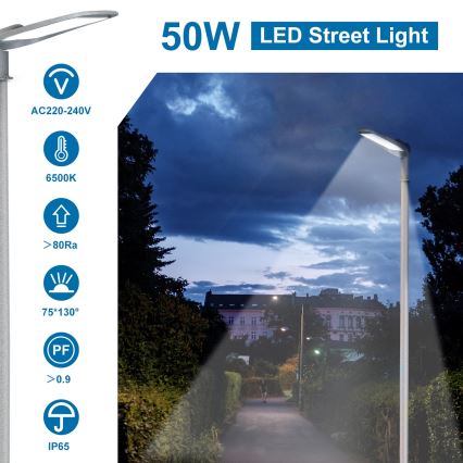 Aigostar - Φωτιστικό δρόμου LED LED/50W/230V 6500K IP65