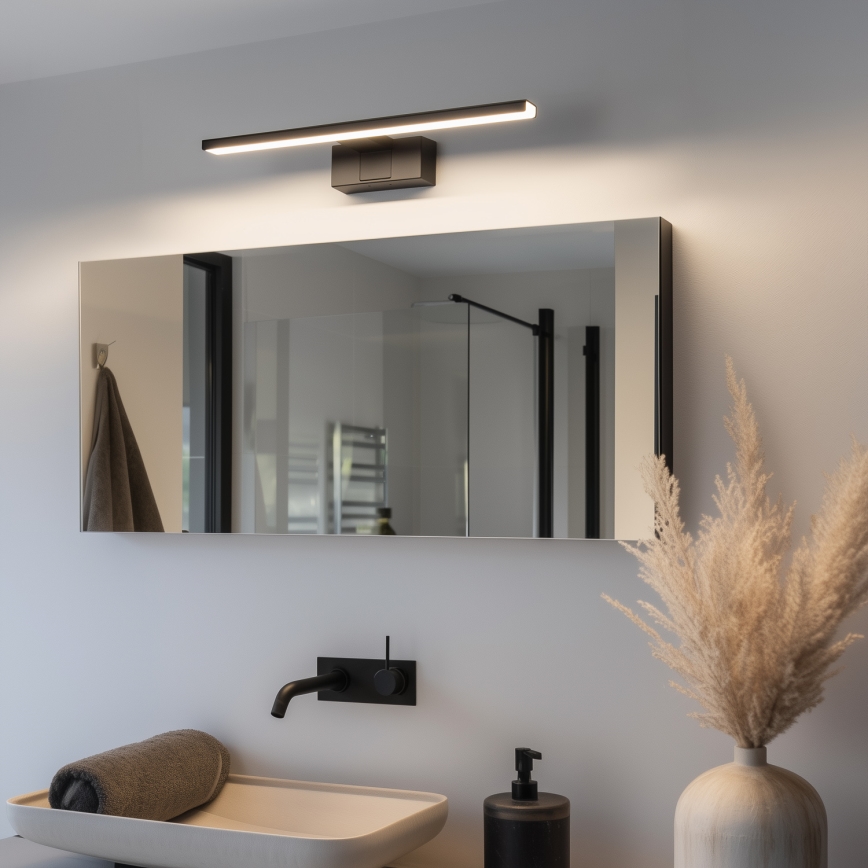 Aigostar - Φωτιστικό καθρέφτη μπάνιου LED/8W/230V 4000K 40 cm IP44 μαύρο