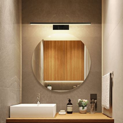 Aigostar - Φωτιστικό καθρέφτη μπάνιου LED/8W/230V 4000K 40 cm IP44 μαύρο