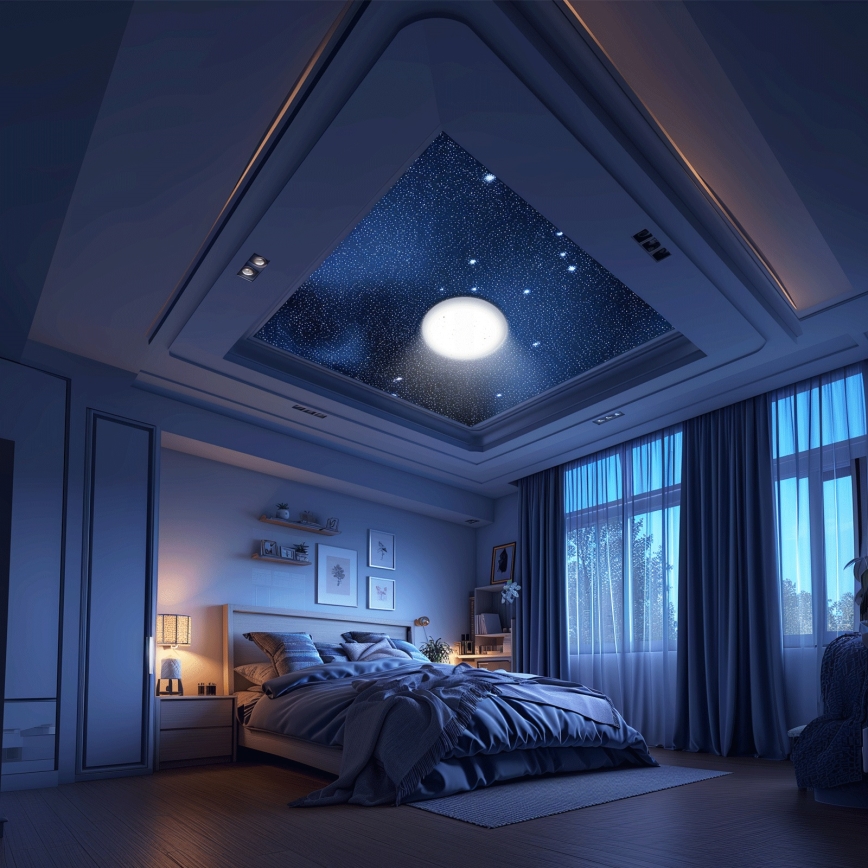 Aigostar - Ρυθμιζόμενο φωτιστικό οροφής MESH LED/36W/230V 3000-6500K διάμ. 49,5 εκ. + τηλεχειριστήριο